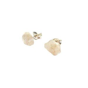 ̃[YNH[c X^[O Vo[ X^bh - 5 ` 10 mm q[O NX^ CO - ̃sN̕ Designs by Nature Gems Raw Rose Quartz Sterling Silver Studs - 5-10mm Healing Crystal Earrings