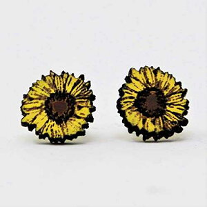 킢Ђ܂̃X^bhsAX ȂЂ܂̎|Xg CO Telestic Design Cute Sunflower Stud Earrings Tiny Sunf Handmade Post Earrings