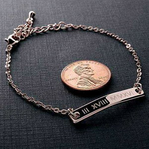 [}o[uXbg 16K S[h Vo[ [YS[hbL }`@ o^Cf[ NX}X uChCh EFfBO Mtg Heart Syndrome Roman Numeral Bar Bracelet 16k G