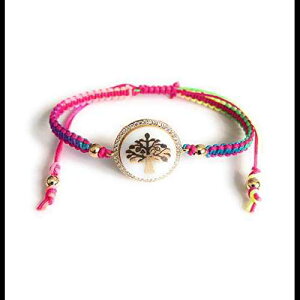 �t�@�~���[�c���[ �u���X���b�g �����p �J���t�� ���C���{�[ �}�N���� �o���O�� Sifrimania Family Tree Bracelet for Women Colorful Rainbow Macrame Bangle