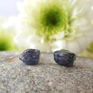 HTt@CA CO - 5 ` 10 mm X^[OVo[ X^bh - ƒj 9 ̒a΃Mtg Designs by Nature Gems Raw Sapphire Earrings - 5-10mm Sterling Silver Studs - Women's and Men's September Bir