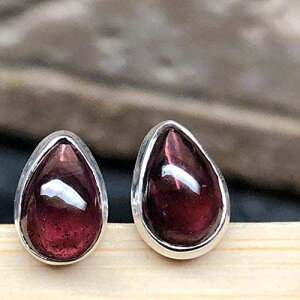 �V�R�J�{�`���� �K�[�l�b�g 925 �\���b�h �X�^�[�����O �V���o�[ �C�������O 8mm Natural Rocks by Kala Natural Cabochan Garnet 925 Solid Sterling Silver Earrings 8mm