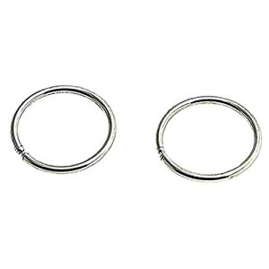 Fashion Art Jewelry 7mm 22 GA Sterling Silver Hoop Earrings Cartilage Nose Septum Helix Tragus Piercing Hypoallergenic (7mm 22 Gauge 1 Pair, 925 Sterling Silver)