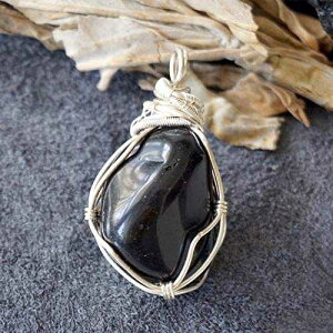 Vo[ ubN IjLX lbNX - 24 C` U[ R[h - NX^ WG[ Designs by Nature Gems Silver Black Onyx Necklace - 24 Inch Leather Cord - Crystal Jewelry