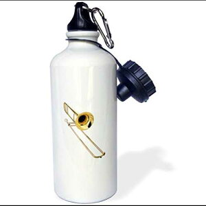 3dRose wb_4186_1 Trombone Sports Water Bottle, 21 oz, White