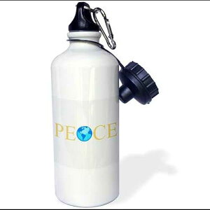 3dRose Putt Plastic in Its Place #13-Photography of a Frisbee Disc Golf Basket at a Local Park Sports Water Bottle, 21 oz, White