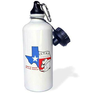 3dRose Do not Mess With Texas Sports Water Bottle, 21 oz, White