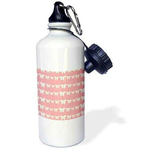 3dRose Sweet Butterflies with Hearts Cute Art for Kids Sports Water Bottle, 21 oz, White