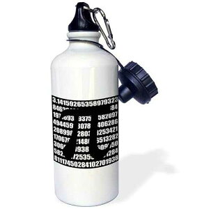 3dRose Pi Symbol on Number Math Mathematical Numeric Sign for Mathematicians Sports Water Bottle, 21 oz, White