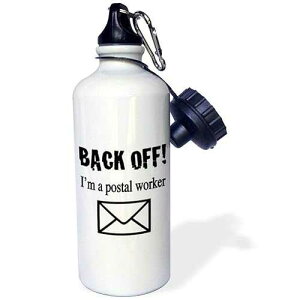 3dRose Back Off I'm A Postal Worker Sports Water Bottle, 21Oz, Multicolored