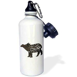 3dRose Cute Black and White Tapir-Sports Water Bottle, 21oz , 21 oz, Multicolor