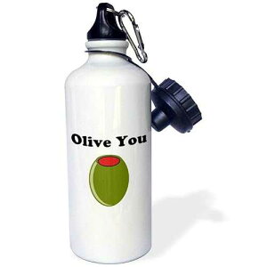 3dRose Olive You Sports Water Bottle, 21Oz, Multicolored