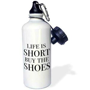 3dRose Life Is Short Buy The Shoes, Black-Sports Water Bottle, 21oz , Multicolored 3dRose Life Is Short Buy The Shoes, Black-Sports Water Bottle, 21oz, Multicolored