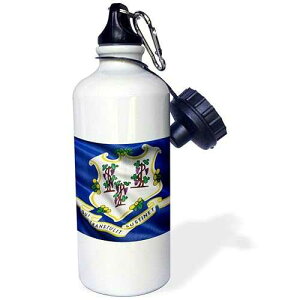 3dRose Connecticut State Flag-Sports Water Bottle, 21oz , 21 oz, Multicolor