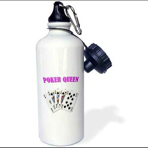3dRose Poker Queen. Funny quote. Popular saying. -Sports Water Bottle, 21oz , 21 oz, Multicolor