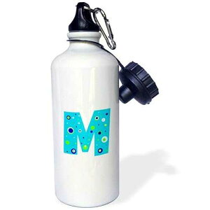 3dRose �E�H�[�^�[�{�g���A21�I���X�A�z���C�g 3dRose Water Bottle - Boys blue letter M - 21oz (wb_224095_1)