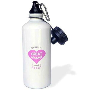 3dRose Au pair Nanny is a work of Heart. girly pink cute aupair quote-Sports Water Bottle, 21oz , Multicolored