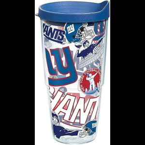 Tervis Made in USA Double Walled NFL New York Giants Insulated Tumbler Cup Keeps Drinks Cold & Hot, 24oz, All Over