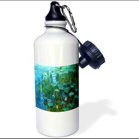 3dRose Portait of a Chocolate Lab Sports Water Bottle, 21 oz, White