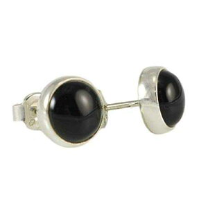 fB[X 925 X^[O Vo[ 9mm Eh ubN IjLX X^bh sAX - GKgȃMtg{bNX Echmeck Women's 925 Sterling Silver 9mm Round Black Onyx Stud Earrings - Elegant Gift Box