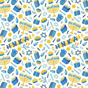 nkJe[}̃MtgbvfUCAnkJMtgbv 28C` x 20C` V[g nkJ (VO) The Dreidel Company Hanukkah Theme Gift Wrap Design, Chanukah Gift Wrap 28" x 20" Inch Sheet Chanukah Wr