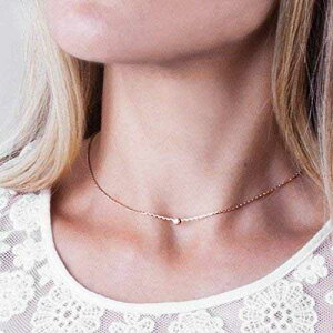[YS[h[U{[`[J[lbNX - fUCi[̏ȃr[YJ[`F[ 13.5 C` + 3 C`GNXe_[ Tooliks Rose Gold Filled Ball Choker Necklace - Designer Handmade Tiny