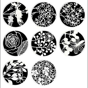 Hyamass 8 ~bNXt[XeVی^GXeV`ev[g Hyamass 8pcs Mix Flower Stencils Round Shape Hollow Out ting Stencils Drawing Templates