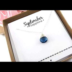 9 ̒a΃Tt@CA NH[c lbNX - X^[OVo[ uIbg eBAhbv WG[ - ޏւ̃Mtg CY Design Studio September Birthstone Sapphire Quartz Necklace - Sterling Silver