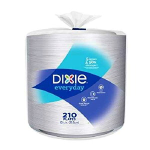 Dixie fBi[TCY 10 C`MA210 Jbg Dixie Dinner Size 10" Paper Plates, 210 Ct
