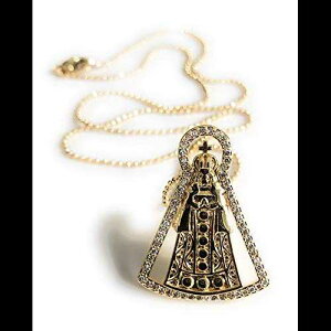 rw f @b y_g lbNX 17.5 C` {[`F[ xlYG Mtg Sifrimania Virgen del Valle Pendant Necklace 17.5 Inches Ball Chain Venezuelan Gifts