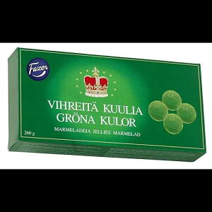 Fazer Vihreita Kuulia - O[ [[ - IWi - tBh - WF[ r[Y () LfB - 260 g Fazer Vihreit Kuulia - Green Jellies - Original - Finnish - Jelly Beans (Pear) Candy - 260 g