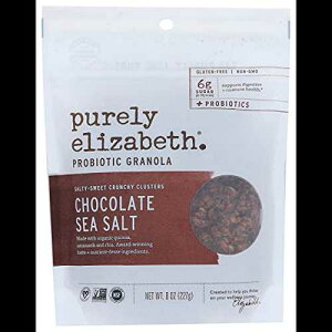 Purely elizabeth �v���o�C�I�e�B�b�N�O���e���t���[�O���m�[���A�`���R���[�g�V�[�\���g�A0.5�|���h purely elizabeth Probiotic Gluten-Free Granola, Chocolate Sea Salt, 0.5 Pound