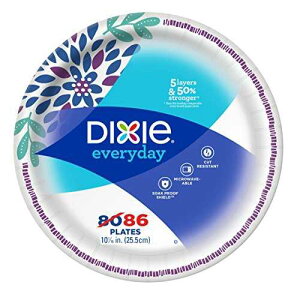 Dixie Everyday y[p[v[gA10 1/16 C`A86 JEgAfBi[TCỸvgĝĎM Dixie Everyday Paper Plates, 10 1/16", 86 count, Dinner Size Printed Disposable Plates