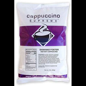 Jv`[m Vv[ 2 |h obO oii tHX^[ CX^g Jv`[m ~bNX Cappuccino Supreme 2 lb bag Bananas Foster Instant Cappuccino Mix