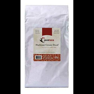 w[[ibc N[ fJtF SR[q[ 5|h - ɎARAō͔|ꂽ́iŚj Javataza Coffee Hazelnut Cream Decaf Whole Bean Coffee 5lb. - Fairly Traded, Naturally Shade Grown (