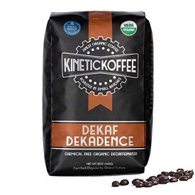 Kinetic Koffee - Dekaf Dekadence - 化学物質不使用、オーガニック、カフェインレス、全粒コーヒー - 12 オンス Kinetic Koffee - Dekaf Dekadence - Chemical Free Organic Decaffinated - Whole Bean Coffee - 12 oz