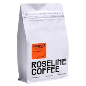 GoCoffeeGo Roseline Coffee Catapult Blend - Dual Purpose Espresso/Drip Medium Roasted Whole Bean Coffee - 12 Ounce Bag