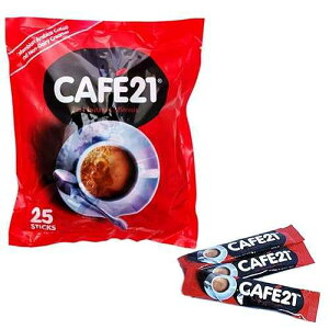 3 pbN Cafe21 - 2 in 1 CX^g R[q[~bNX Y (3 x 25 TVF) Bz 3 Pack Cafe21 - 2 in 1 Instant Coffeemix No Sugar Added (3 x 25 Sachets) Free Express Delivery