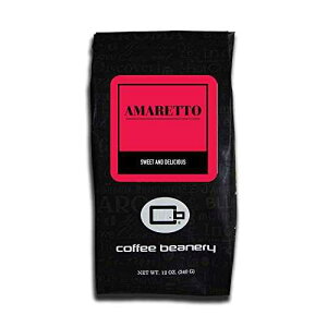 アマレットフレーバーコーヒー、スペシャルティアラビカコーヒー、ミディアムロースト、12オンス、粗挽き Coffee Beanery Amaretto Flavored Coffee, Specialty Arabica Coffee, Medium Roast, 12 ounce, Coarse