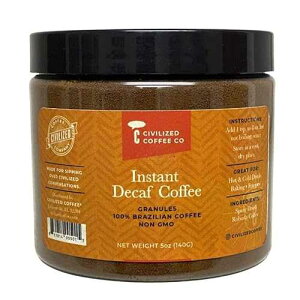 Civilized Coffee CX^gR[q[ fJtFA~fBA _[N [Xg O R[q[ `qg݊r (5 IX) Civilized Coffee Instant Coffee Decaf Granules, Medium Dark Roast Gourmet Coffee No