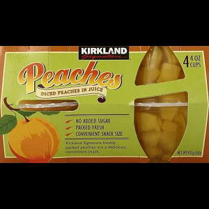 �J�[�N�����h�V�O�l�`���[�s�[�` �W���[�X�J�b�v����̊p�؂蓍�A20�A4�I���X Kirkland Signature Peaches Diced Peaches in Juice Cups, ,20 Count,4 Ounce