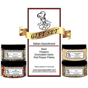 VF[VFtɂC^AXpCXlߍ킹Zbg - 4ނ̒ - oWAbhybp[t[NAIKmAK[bNe1 - R[V[ Italian Spice Assortment Set by Chef Che