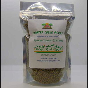 Γ̔q - 8 IX - Country Creek uh - ₵A̐ÁAؗAWAAX[vȂǂɎgp銣Γ COUNTRY CREEK ACRES GROWING IS IN OUR ROOTS Mung Bean Sprouting Seed- 8 Oz - Country C