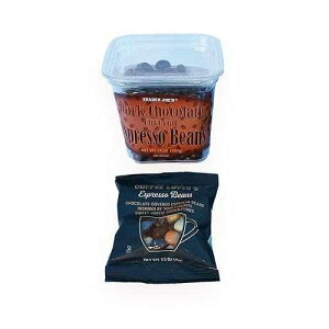 Trader Joe's Espresso Beans Gift Pack Includes 1 Container of Chocolate Covered Espresso Beans and 1 Package of Coffee Lover's Espresso Beans