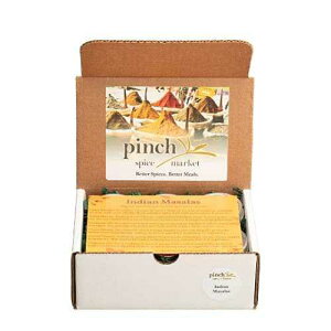 CfBA}T Mtg{bNX-6 I[KjbNChXpCX~bNX Pinch Spice Market Indian Masalas Gift Box-6 Organic Indian Spice Mixes