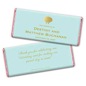 EFfBO LfBLOi n[V[ `R[g o[pp[\iCYꂽr[`e[}ɂbp[ (25 ) WH Candy Wedding Candy Favors Personalized Beach Themed Wrappers for Hershey's Chocolate 