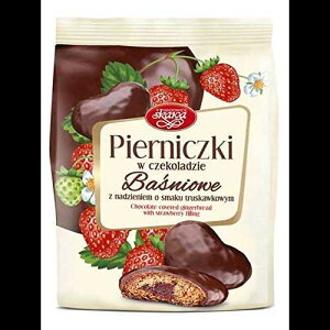 Xgx[tBOWW[ubh`R[g PIERNICZKI Z NADZIENIEM TRUSKAWKOWM 5.3IX (150g) 2pbN Skawa GINGERBREAD CHOCOLATE COVERED WITH STRAWBERRY FILLING PIERNICZKI Z NADZIENIEM TRUSKAWKOWYM 5.3oz (