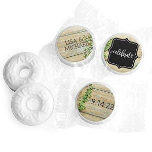 3 |h p[\iCYꂽEFfBO ~g CtZ[o[ ~g ( 335 ` 365 ) - Rustic Vines Just Candy 3 lb Personalized Wedding Mints LifeSavers Mints (Approx 335-365 pcs) - Rustic Vines