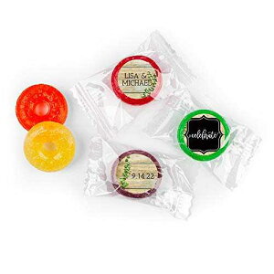3|h EFfBOLfB[LOi p[\iCYꂽCtZ[o[ 5t[o[n[hLfB[ (335`365) - Rustic Vines Just Candy 3 lbs Wedding Candy Favors Personalized Life Savers 5 Flavo