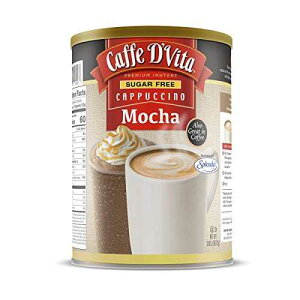 Caffe D'Vita Caffe D Vita Sugar Free Mocha Cappuccino Mix - Sugar Free Mocha Mix, Gluten Free, No Cholesterol, No Trans Fat, 99% Caffeine Free - 2 lb. (32 oz.) can